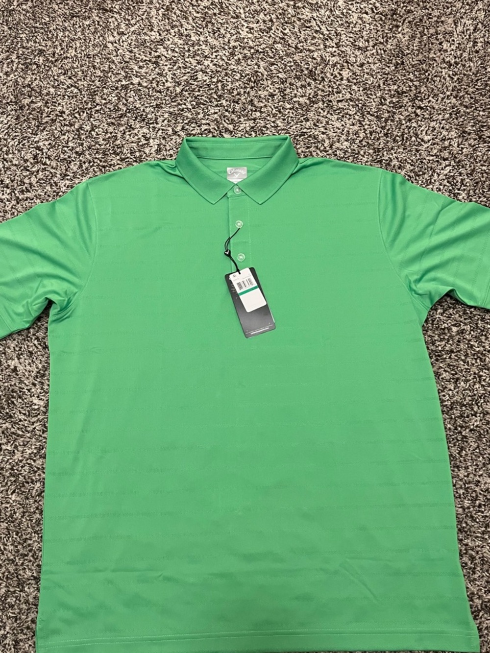 Callaway Bright Green Men's Opti-Vent Polo - Short Sleeve Performance Shirt